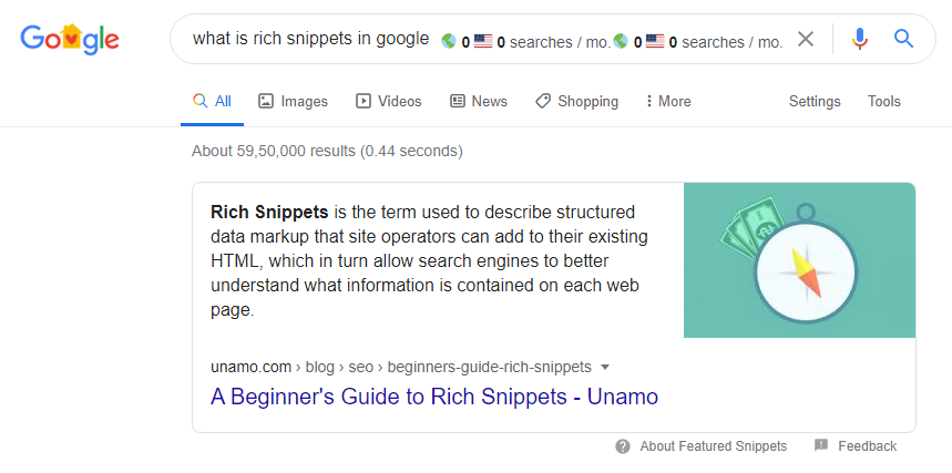 Paragraph Featured Snippet Example - The Defining Box