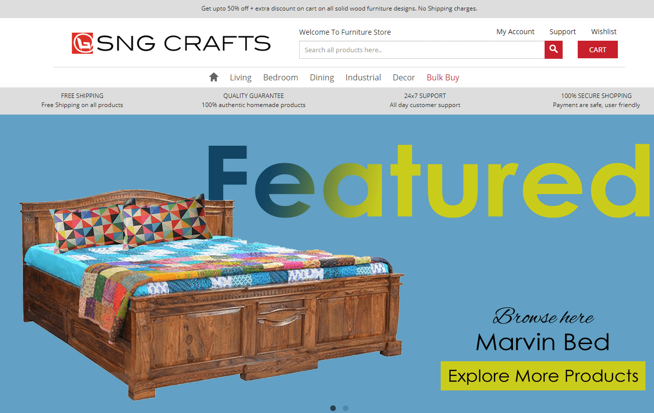 SNG Crafts: Online Handicraft, Import & Export, eCommerce Website